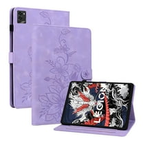 XYX for Lenovo Legion Y700 (2025) 8.8 inch TB-321FC Case, PU Leather Slim Folio with Multi-Angle Stand - Purple Lily Flower