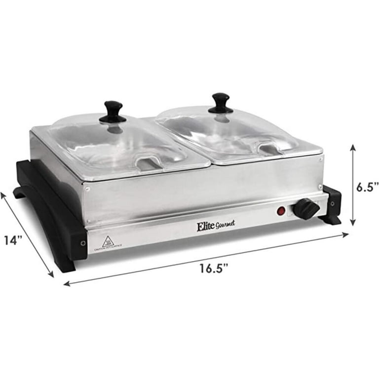 Maxi-matic Elite Gourmet 2 X 2.5 Qt. Stainless Steel Electric