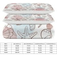 thumbnail image 2 of HAHDAXIA Marine Shellfish Pattern Bedding Solid Comforter Set for All Seasons,3 Pieces(1 Comforter+2 Pillowcases),Soft Microfiber Bedding Set King(90"x90"), 2 of 7