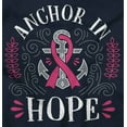 thumbnail image 2 of Breast Cancer Ribbon Anchor in Hope Women Plus Size Graphic Pullover Hoodie Brisco Brands 3X, 2 of 4