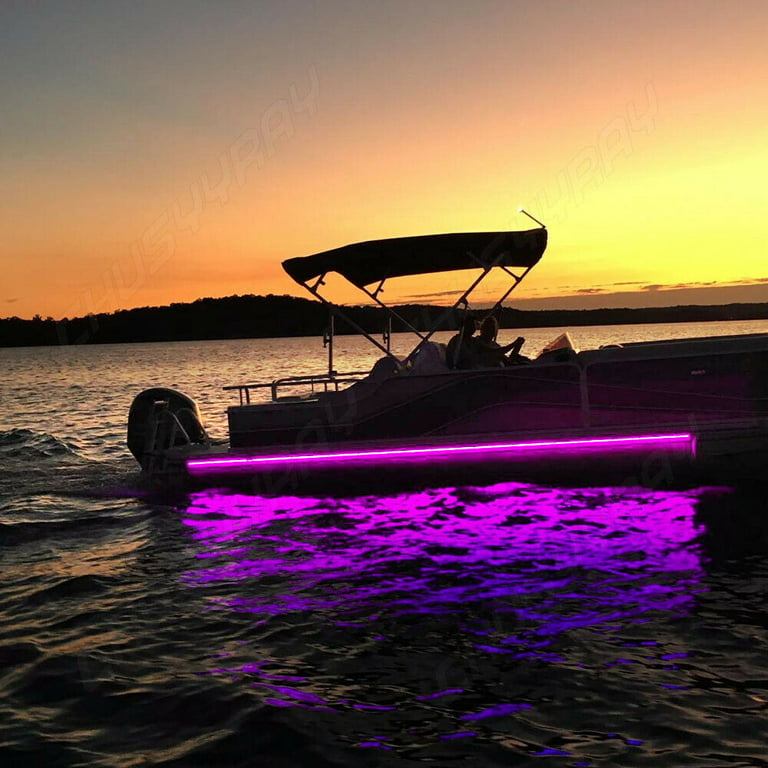 Fit for RV parloratticbedroom16ft LED UV Light LED Strip Black Ultraviolet Boat Fishing 12V DC, Purple