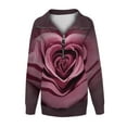 thumbnail image 3 of Chandails à Capuchon de Mode pour Femmes 2023 Mode T-shirt Imprimé Ample Manches Longues Blouse Col Rond Hauts Décontractés Chandails en Molleton Chandails à Capuchon 50 % de Rabais Liquidation Costumes Halloween/noël, 3 of 3