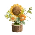 thumbnail image 3 of zhangmingg Tournesols en Pot Tissés Réalistes pour Centre de Table Intérieur, 3 of 8