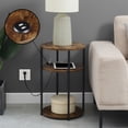 thumbnail image 3 of Convenience Concepts Designs2Go 24"x15.75" Simon 3-Tier End Table with USB Ports, Barnwood/Black, 3 of 6