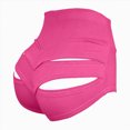 thumbnail image 5 of HCNTES Women's High Waist Yoga Booty Shorts Cut Out Sexy Dance Club Gym Active Hot Pants (Hot Pink,S), 5 of 7