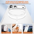 thumbnail image 3 of Magnetic Case for iPhone 17 Pro (6.3"),Compatible with MagSafe,Heavy-Duty Shockproof, Matte Anti-Fingerprint Micro-Sandblasted Hybrid Phone Cover,White,For iPhone 17 Pro, 3 of 9