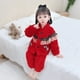 thumbnail image 2 of Ropa de casa de estilo princesa para niña, pijama de Navidad, otoño e invierno, traje cálido de franela, cárdigan engrosado, Envío Gratis, 2 of 4