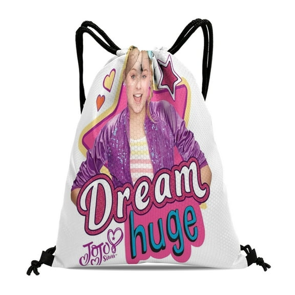 Drawstring Backpack for JoJo Siwa Drawstring Pocket Adults Women Men Party Favor Bags Sports for Gym Travel Swimming Hiking Camping Tote Bag 11.8 × 15.7 in