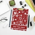 thumbnail image 2 of FMSHPON Valentine's Day Red Heart Clipboard Hardboard Wood Nursing Clip Board and Pull for Standard A4 Letter 13x9 inches, 2 of 6