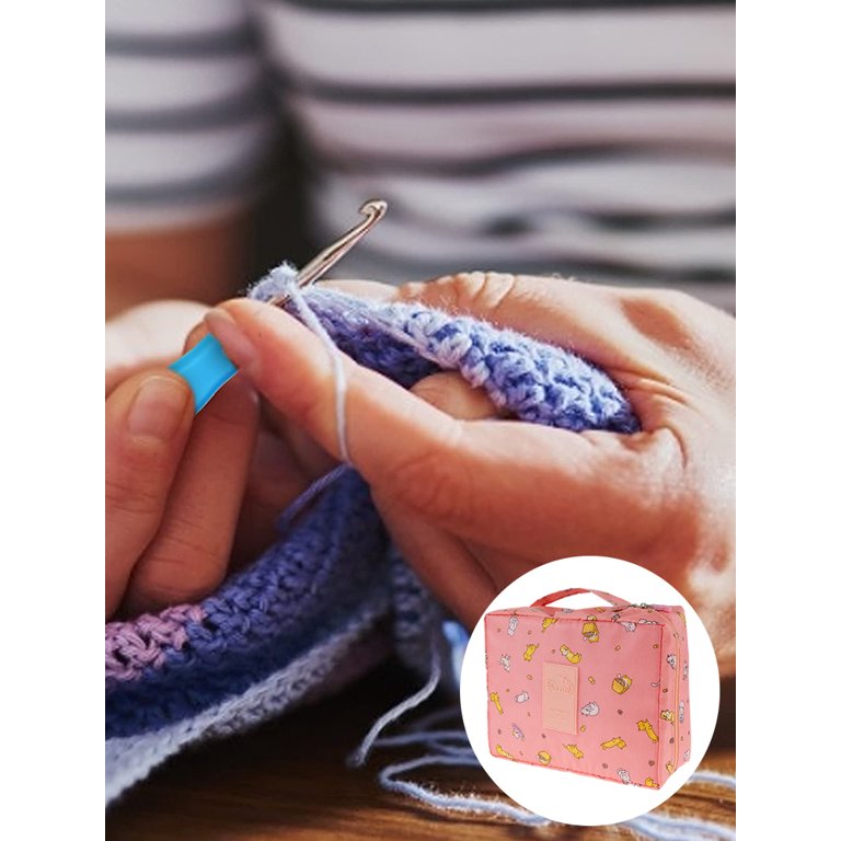 AYYUFE 1Set Ergonomic Crochet Hooks Kit with Case TPR Soft Grip DIY  Aluminium Crochet Needles for Knitting