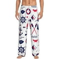 thumbnail image 2 of Lsque Sailing Marine Travel Print Men's Pajama Pants, Lounge Pant - Comfortable Home Wear,Elastic Waistband, Stylish Design-Large, 2 of 9
