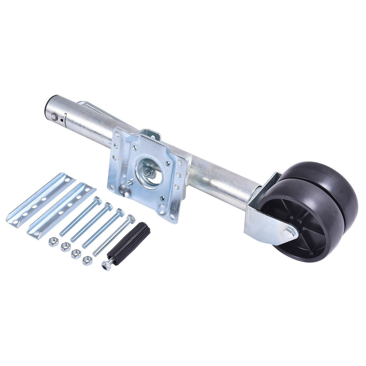 Dual Wheel Swivel Trailer Jack 1500 Lbs Capacity SwingBack Boat RV