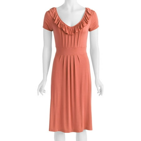 Bella Bird Ruffle Neck Knit Dress