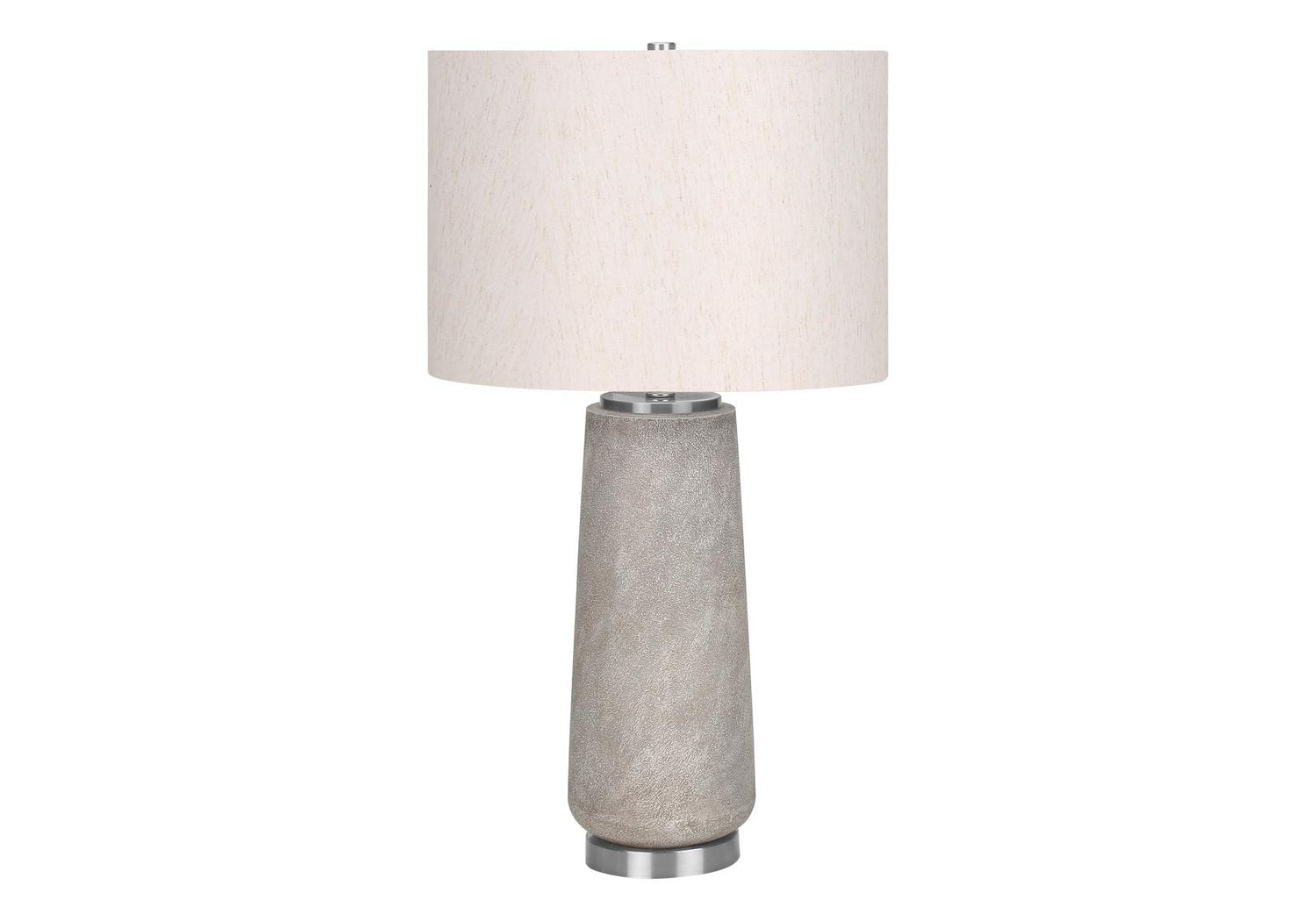 Monarch Specialties Lighting, 29"h, Table Lamp, Grey Resin, Ivory / Cream Shade, Modern