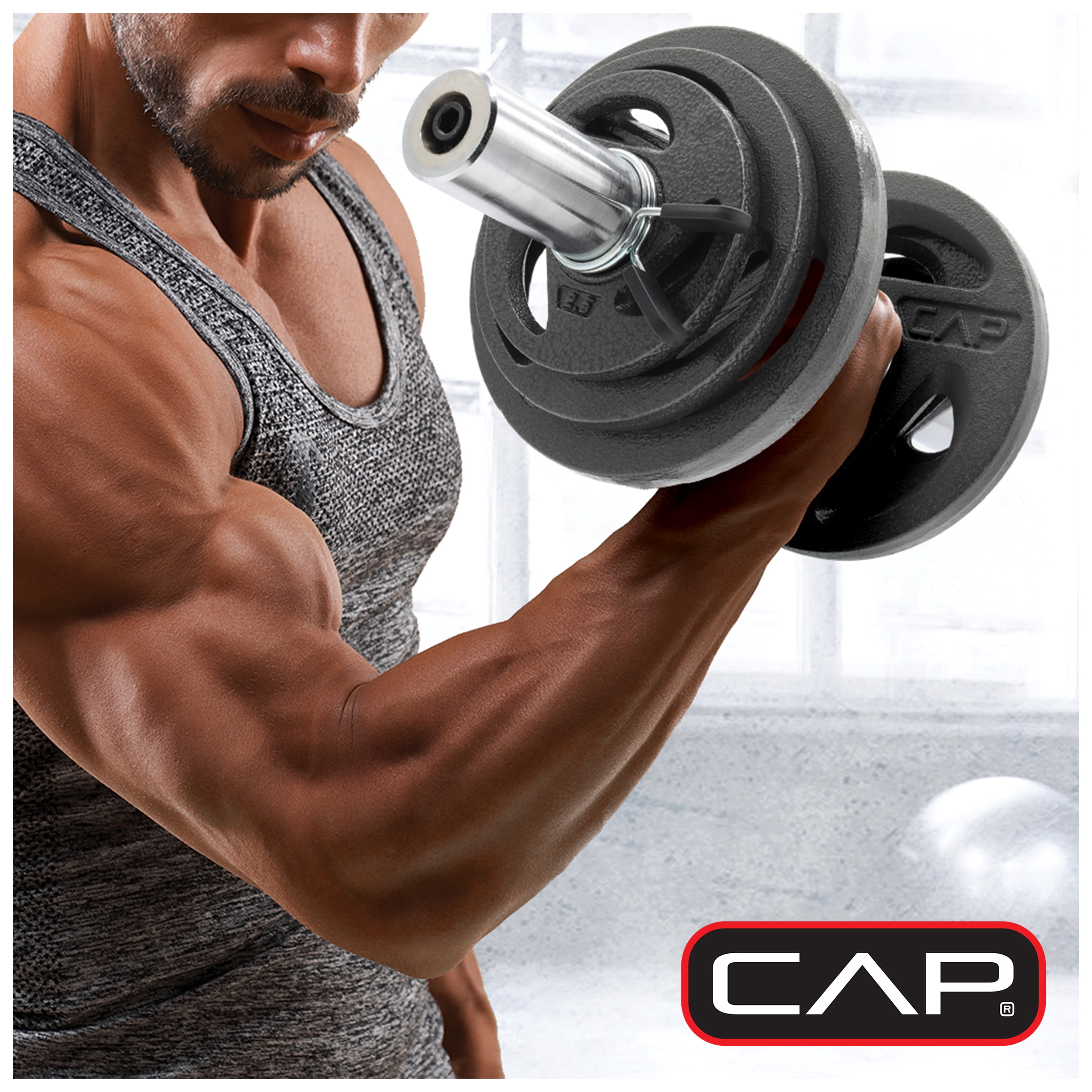 (4 pack) CAP Barbell 2" Olympic Grip Plate, 5lb Single Unit