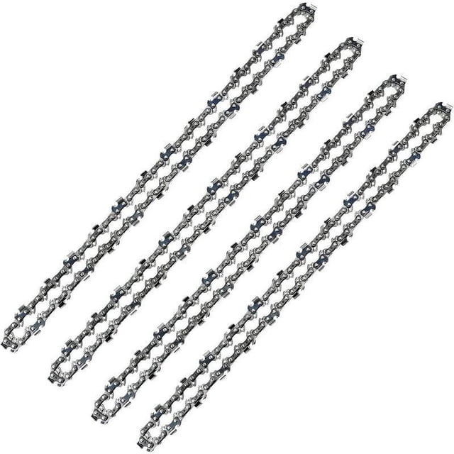 Cadena de motosierra de 52 eslabones, paso de 3/8" LP, calibre 050" (1,3 mm) de contragolpe bajo, paquete de 4 cadenas de motosierra 52 transmisiones para guía de cadena de 14" (35 cm)