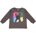 thumbnail image 3 of Inktastic Blue French Bull Dog Boys or Girls Long Sleeve Toddler T-Shirt, 3 of 5