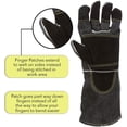 thumbnail image 4 of Protective Gloves, Proffesional Animal Handling with Leather and Kevlar; Anti Scratch, Bite for Dog, Cat, Falconry, Reptile, Parrot (1, Large), 4 of 8