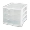 thumbnail image 1 of Sterilite ClearView Empilage 3 Tiroirs Système de Rangement, (24 Pack), 1 of 5