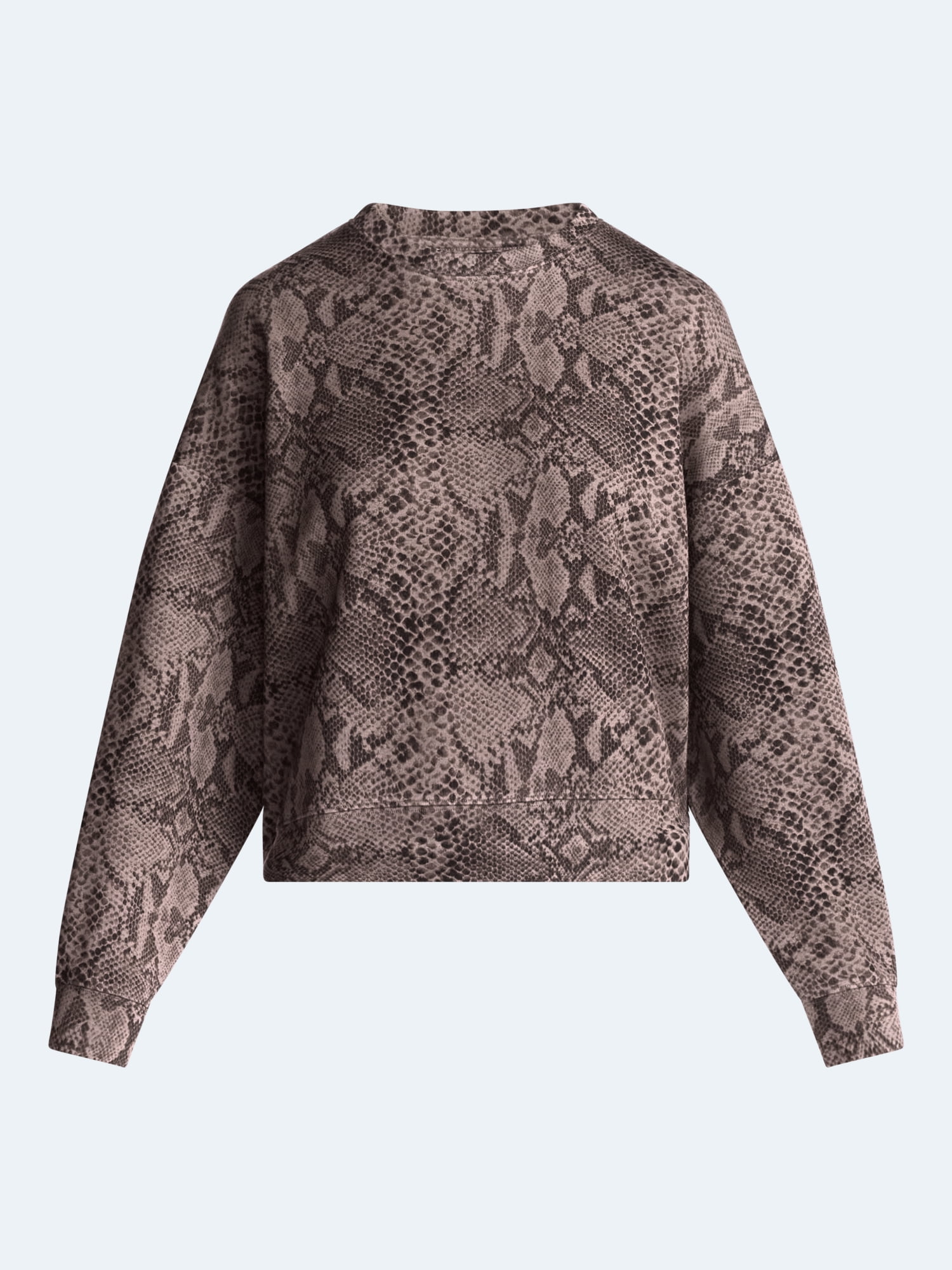 Scoop Women's and Women's Plus Scubaknit Cropped Sweatshirt with Drop Sleeves, Sizes XS-4X