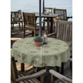 thumbnail image 2 of Outdoor Tablecloth with Umbrella Hole for Patio/Picnic/Party/Camping, Sage Green Floral Waterproof Table Cloth Round Cover Washable, Vintage Spring Botanical Flowers (Dia 54"), 2 of 8