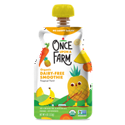 Once Upon a Farm Organic Dairy-Free Smoothie, Tropical Twirl, 4 oz Pouch
