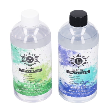 YAHHU Epoxy Resin AB Glue High Transparency Casting Adhesive for DIY Coating[cite: 1], 32 fl oz / 948 ml