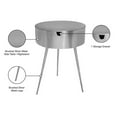 thumbnail image 4 of Pemberly Row Contemporary Silver Metal 1 Storage Drawer Nightstand, 4 of 5