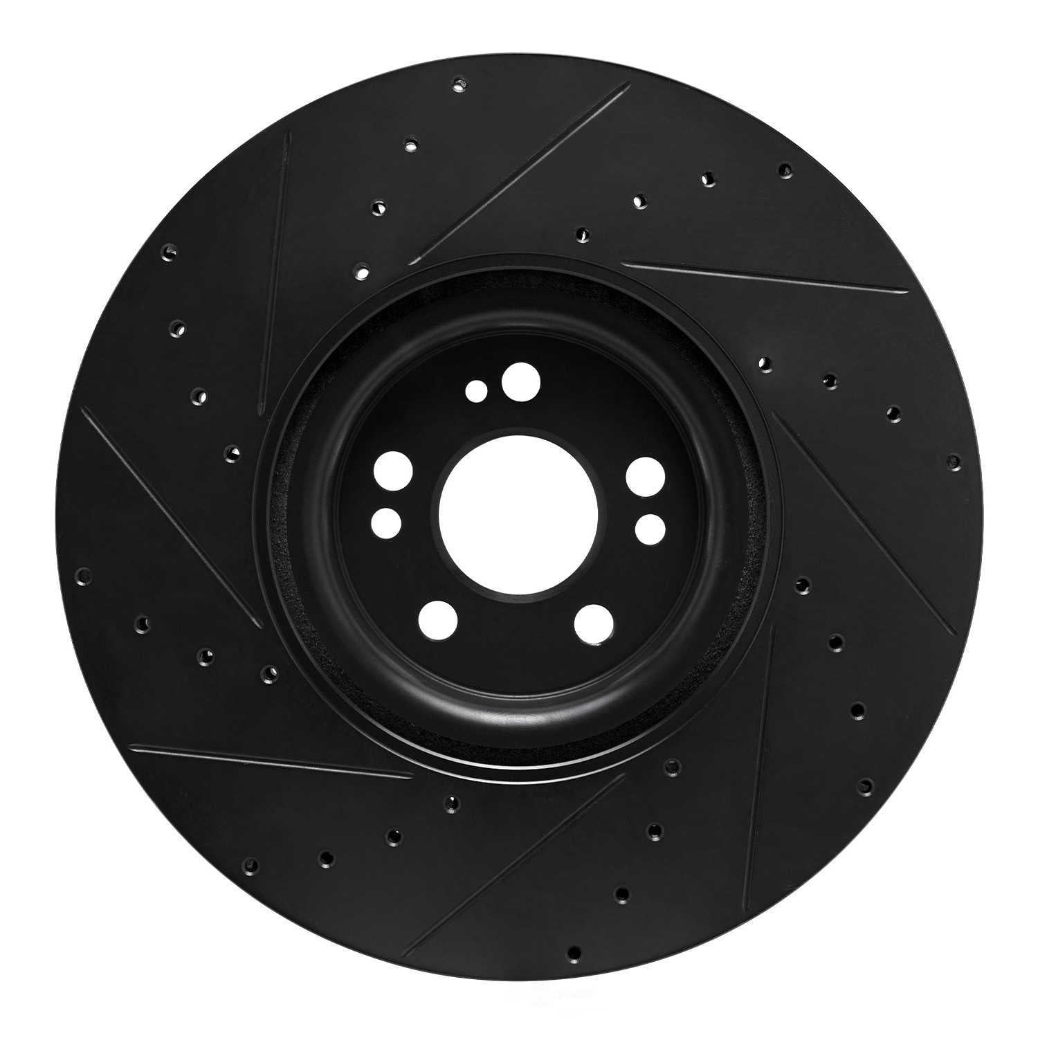 Dynamic Friction Company 633-63180R DFC Brake Rotor - Drilled And Slotted - Black