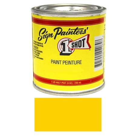 1/2 Pint 1 Shot CHROME YELLOW Paint Lettering Enamel Pinstriping & Graphic Art