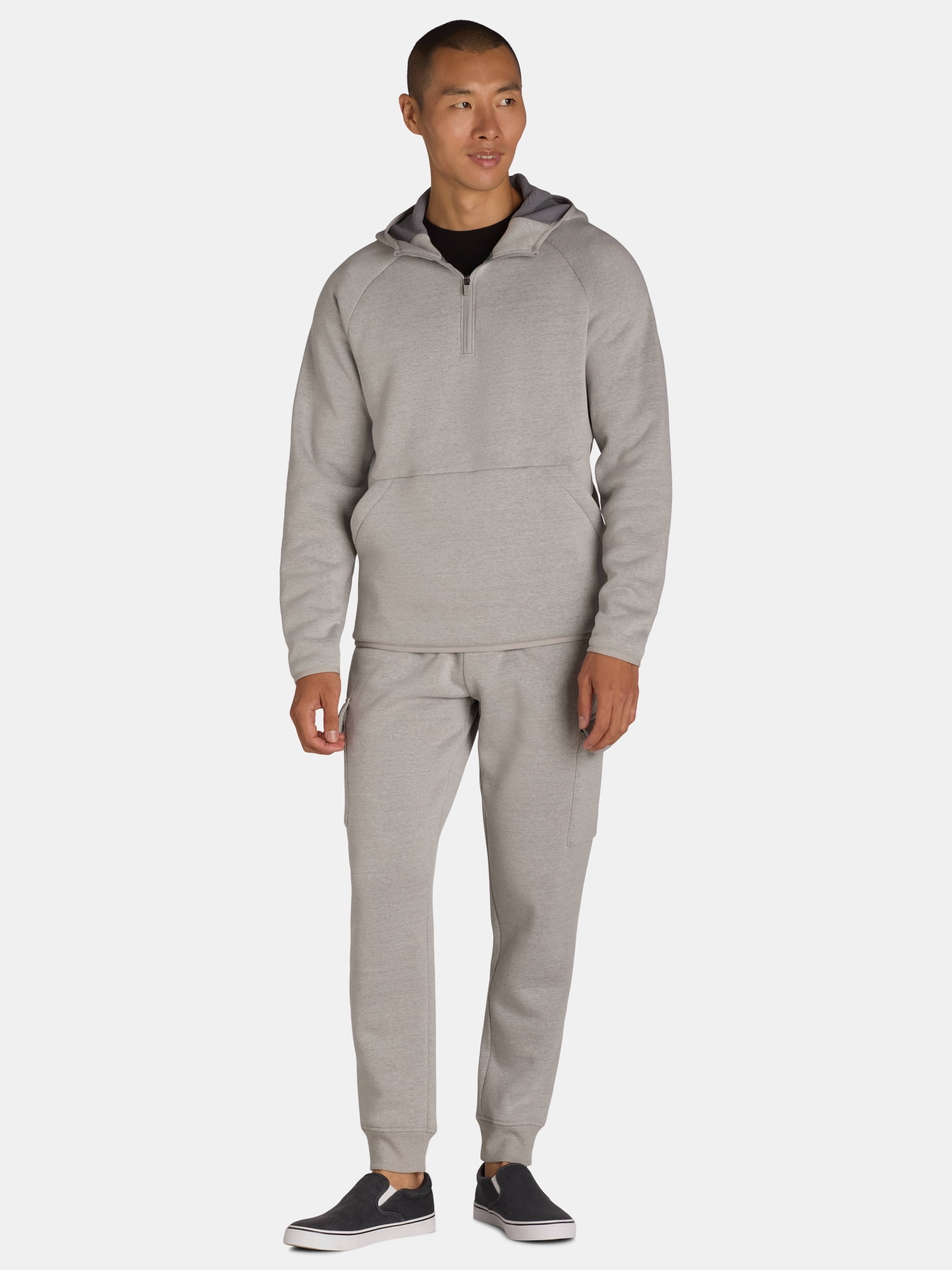 Athletic Works Men's and Big Men's Strata Fleece Cargo Joggers, Sizes S-3XL
