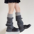 thumbnail image 2 of Krdevn Baby Socks - Kids Leg Warmers Knitted Leg Warmers Loose Socks Knee High Leg Warmers for Girls - Socks for Baby Girl,Color:Grey,Size:One Size, 2 of 3