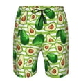 thumbnail image 3 of Goofa Avocado Green Striped Printed Mens Swim Trunks Summer Quick Dry Short Beach Swimwear Bathing Suits-XX-Large, 3 of 9