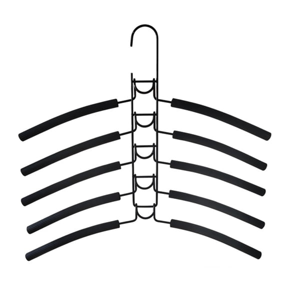 5 In 1 Multiple Hangers for Clothes, Clothing Hanger Multi Layer 5 in 1 Design, Anti Slip Space Saving Closet Organizer, Vertical Hanger Solution for Small Closets, Dorm Rooms Storage