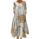 thumbnail image 1 of Vestido HUOGUO de manga larga con cuello redondo y estampado floral casual para mujer, 1 of 5