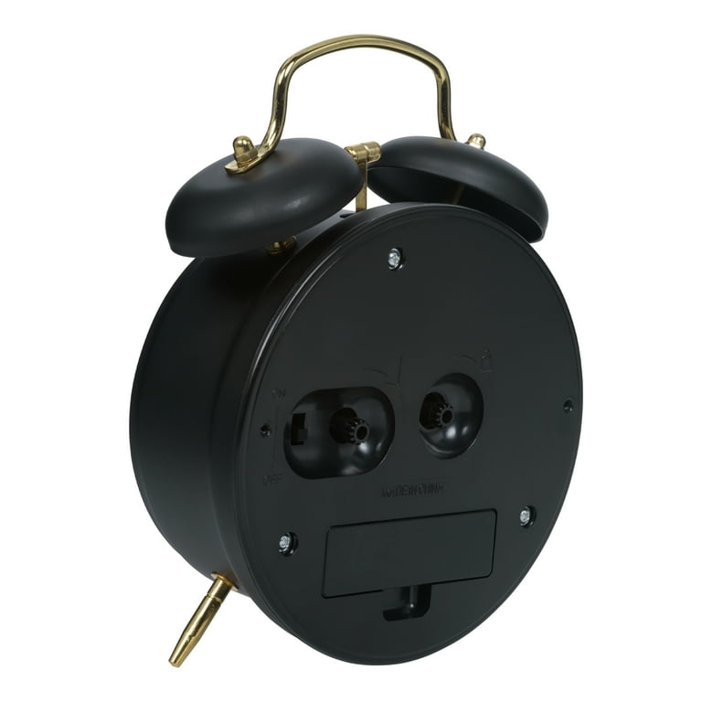 【つる927】まっくろくろの黒電話ちゃん形オルゴナイト☆他６点 La Crosse Modern Black and Gold Twin Bell Analog Quartz Deep Sleep