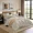 Ivory White, variant on Catami Soft Solid 7-piece Bed in a Bag Comforter Set with Sheets,Dark Green,Queen