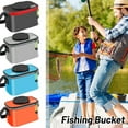 thumbnail image 4 of Fishing Bucket, Foldable & Portable Fishing Bait Storage, Fish Container with Hole, Aeration Live Bait Multi-Functional Fish, 4 of 7