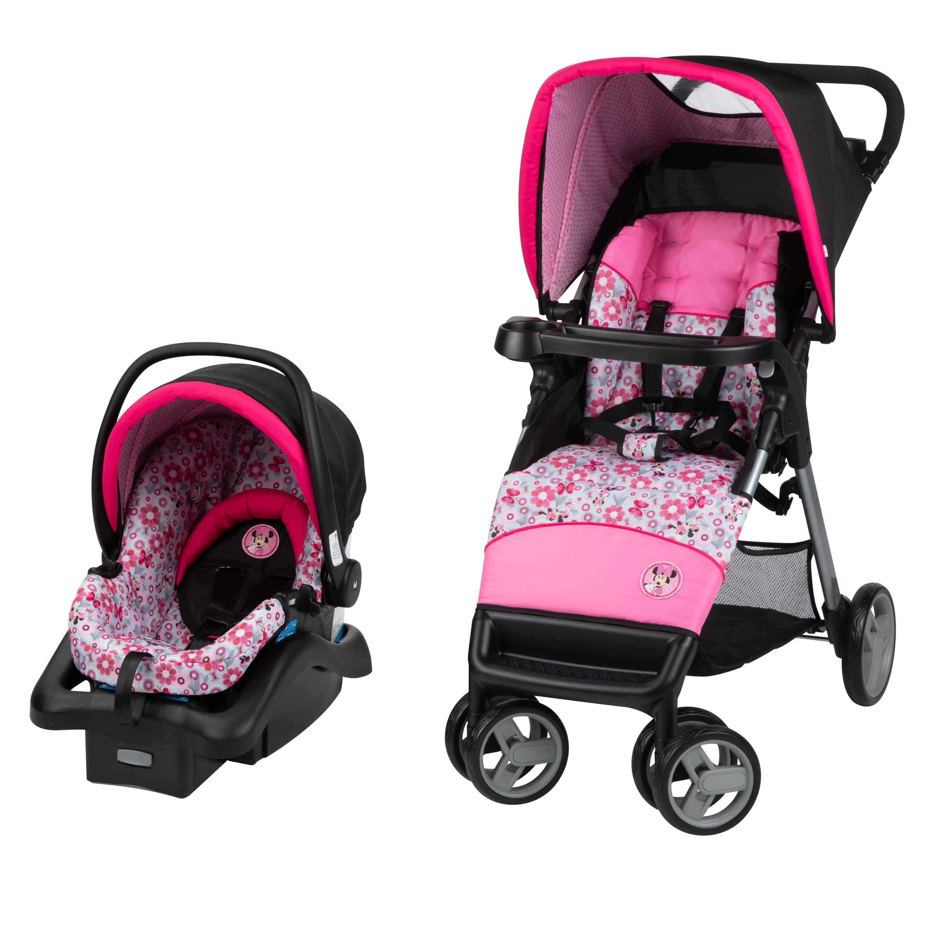 Disney Baby Girl Stroller Car Seat Playard High Chair Rocker Pink Travel System 