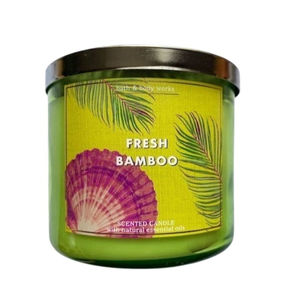Bath and Body Works Fresh Bamboo Scented 3-Wick Candle (14.5 OZ / 411 G)