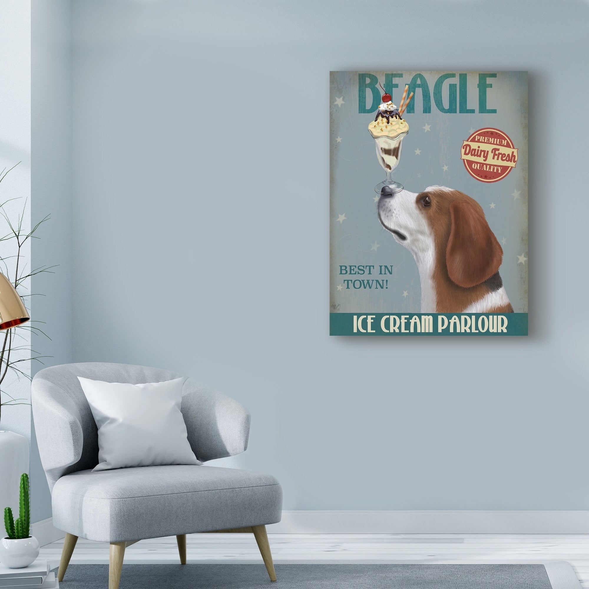 Trademark Fine Art 'Bernese Ice Cream' Canvas Art by Fab Funky