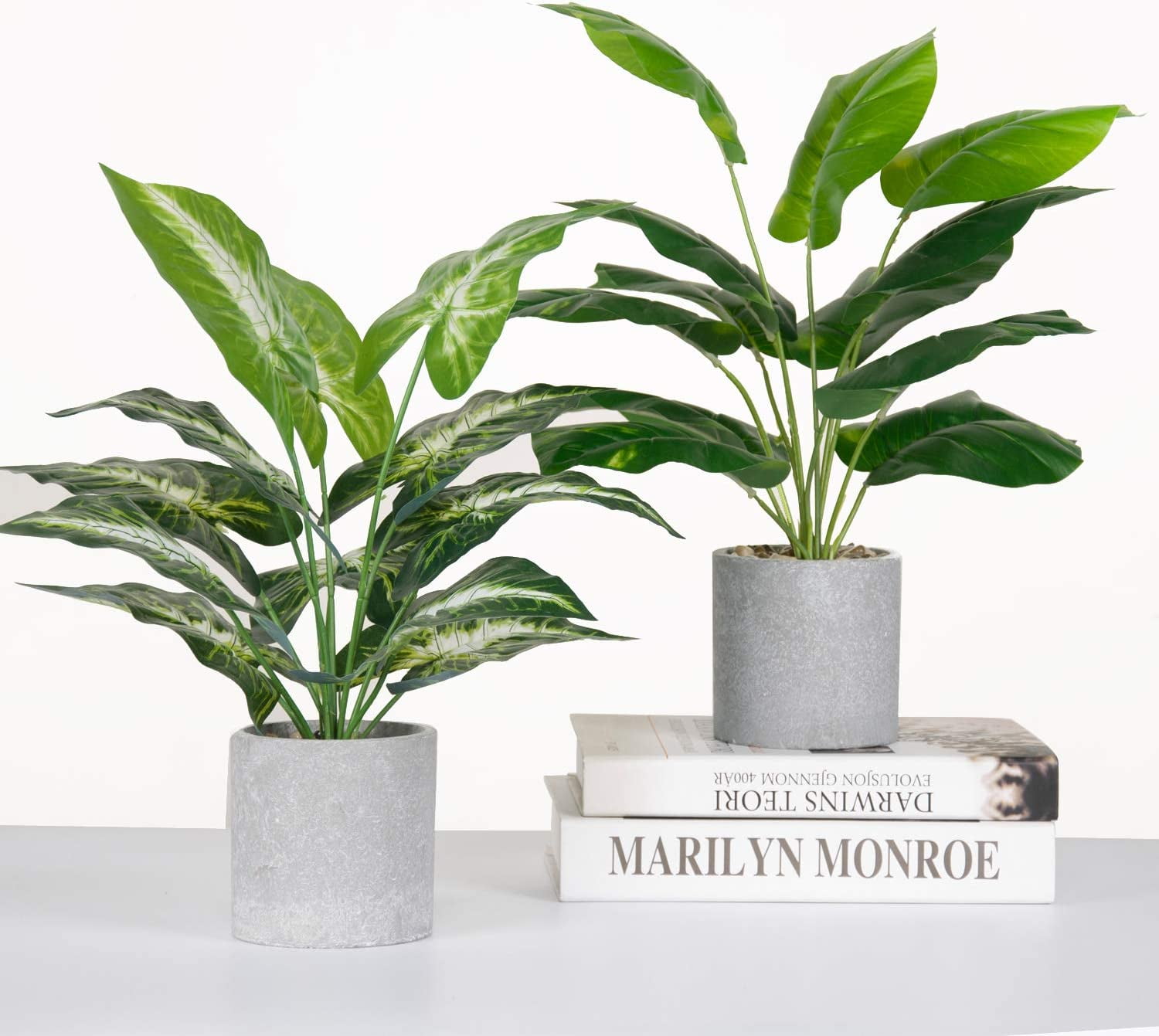 Der Rose 2 Pack  Pulp Fake Plant Artificial Pot, office desk family farmhouse decoration