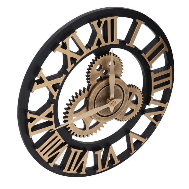 Relaj de Pared Grande Con Engranje de 3D, Relajes Retro de Estilo Industrial Vintage de 34 cm para la la la Sala de Estar del Hogar