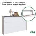 thumbnail image 5 of Base Cama Individual Abatible Blanca KingsHouse Desmontable blanco, 5 of 5
