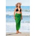 thumbnail image 2 of HAPPY BAY Swimsuit Cover up Sarong Long Women's Beachwear Summer Beach Wrap Skirt Swimwear Bikini Cover-ups for Women One Size Shamrock Green, Solid, 2 of 5