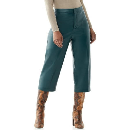 Scoop Women's Vegan Faux Leather Culottes