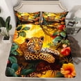 thumbnail image 2 of Feelyou Wildlife Cheetah Teens Bed Sheets, Tropic Palm Flower King Sheets, 4pcs, 2 of 7