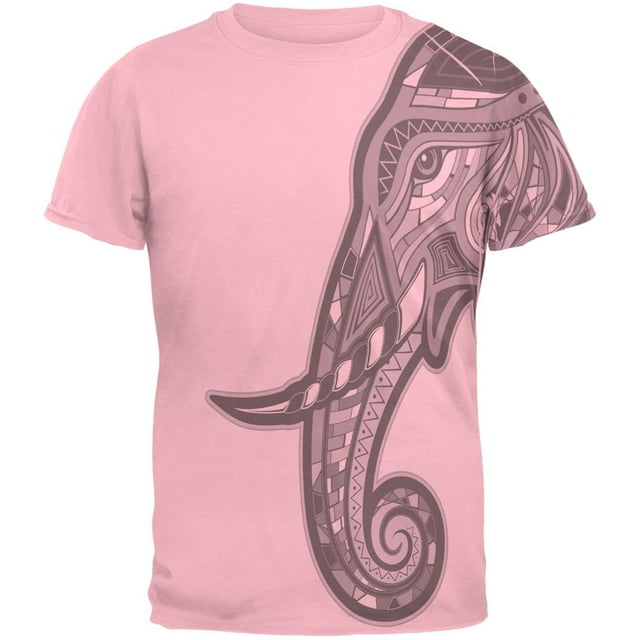 Tribal Mosaic Elephant Mens T Shirt