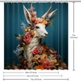 thumbnail image 6 of Floral Animal Waterproof Printed Bathroom Shower Curtain Sets with Hooks - Stylish Bathroom Decoration, 6 of 6