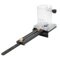 thumbnail image 2 of Router Circle Cutter Jig, 2 Positioning Holes Wood Trimmer Router Base 8mm Pin  For Woodworking Round Cutting, 2 of 8